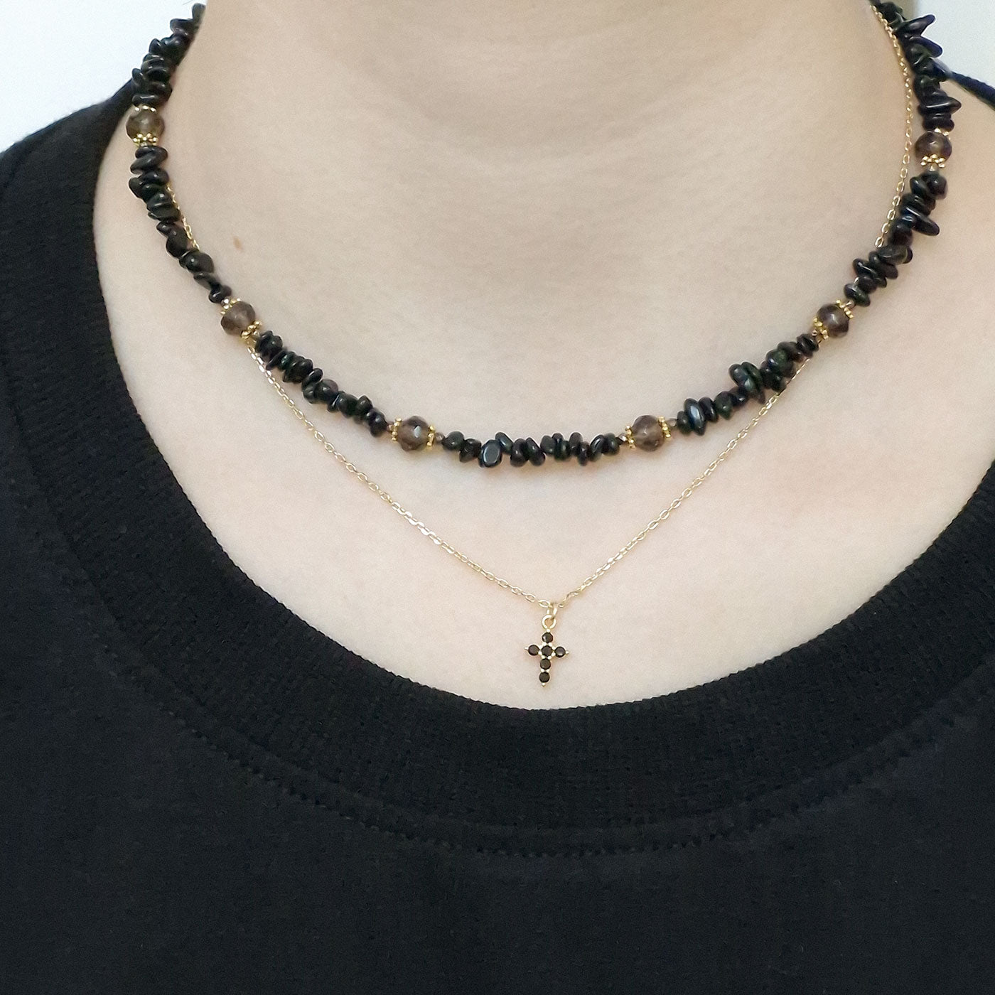 MIRISSA BLACK NECKLACE