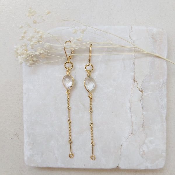White TARA  Boucles d'oreilles
